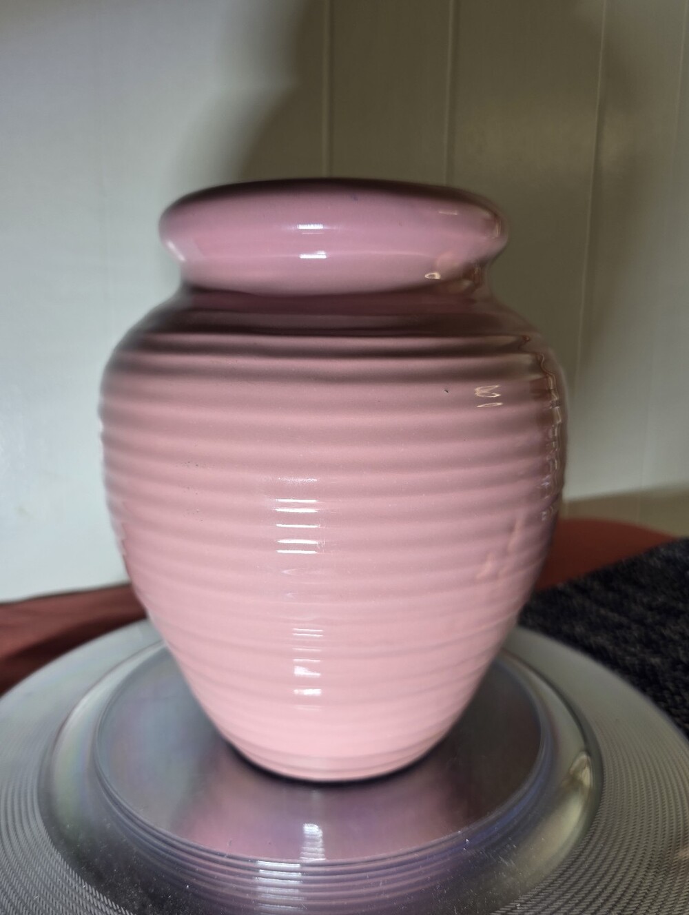 Haeger Pottery Vintage Beehive Coil Vase Rich Mauve